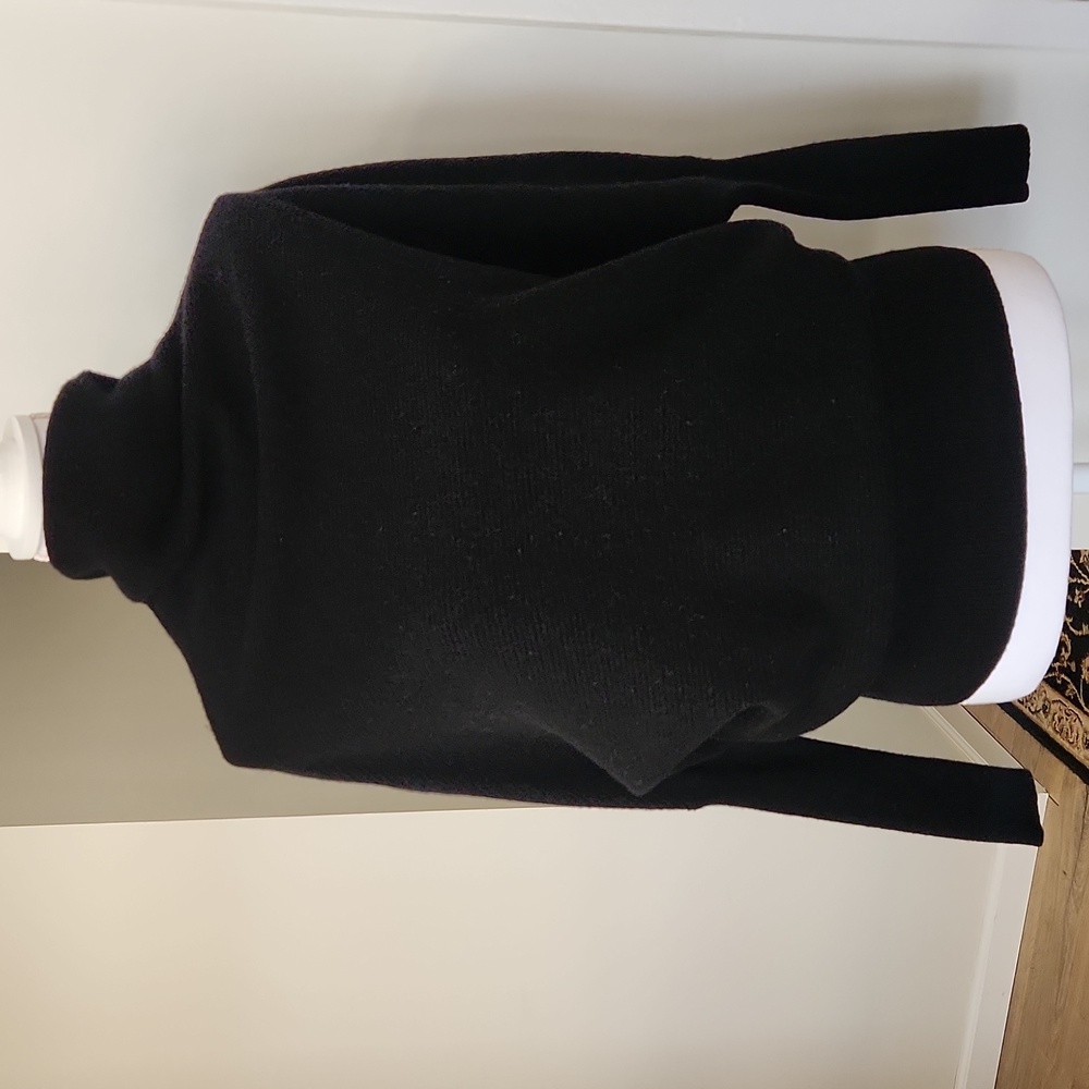 ALLSAINTS Ridley Jumper Black Funnel Neck Wool Cashmere Sweater XS Oversized - Picture 1 of 13